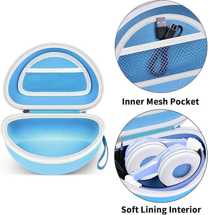 ANKHOH Kids Headphone Case for eKids, for Beats Solo4 Headphones, LightBlue - Image 3