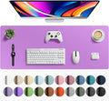 Aothia Faux Leather Desk Mat - Large Mouse Pad, Non-Slip PU Leather Blotter, Waterproof Writing Surface for Office and Home (Iris Violet, 42" x 17") by AothiaSimpleNaturalUnique