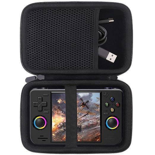 WAIYUCN Hard Carrying Case Compatible with RF40H/Upgraded XF40H Handheld Game Console Case (Black) by WAIYUCN