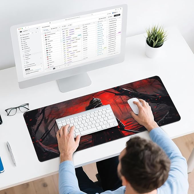 Gaming Mouse Pad - (31.5"×11.8") Japanese Samurai Large Mouse Pads for Desk - Desk Mat for Keyboard and Mouse with Non-Slip Base, Desks Pad Matfor Game/Office & Home - Image 6