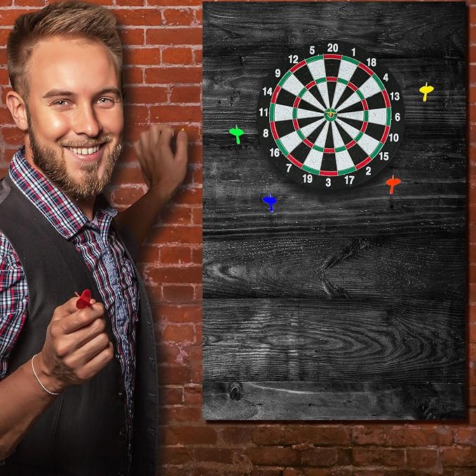 Hahafelt Felt Wood Grain Dart Board Wall Protectors Square Dart Board Backing Tiles Dartboard Backboard Cork Backboards Alternative - Image 6