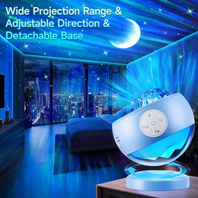 Iceberg Northern Lights Projector, Blue Galaxy Projector with Iceberg Base - Image 9