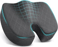 TushGuard Seat Cushion - Memory Foam Cushion for Office Chair, Car Seat, Airplane, Bleacher - Sciatica & Hip & Coccyx Pain Relief Cushions for Long Sitting Office Workers, Car Drivers (Grey, X-Large) | for Car Seat, Airplane, Desk Chair - Sciatica & Hi... by TushGuardSeatCushonsPillows