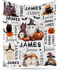 Ship Next Day, Custom Halloween Blanket - Printed in USA, Personalized Baby Blankets with Name, Gift for Kids Girls Boys, Unique Present for Birthday, Christmas, Halloween Bats Toddler Blanket by Unknown