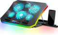 TopMate C12 Laptop Cooling Pad RGB Gaming Notebook Cooler for Desk/Lap Use by TopMate