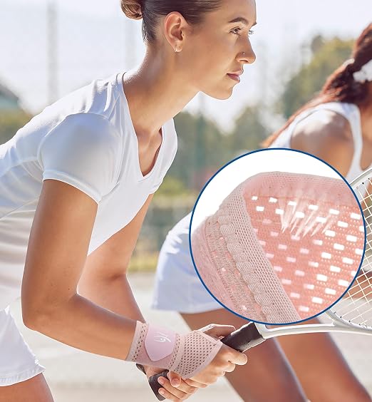 HiRui 2-Pack Ultra-Thin Mesh Wrist Wraps - Breathable, Adjustable Wrist Support for Workouts & Daily Use - Unisex Wrist Brace for Pain Relief, Tendonitis, Carpal Tunnel - One Size Fits All (Pink) - Image 5