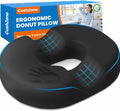 Donut Pillow Seat Cushion, Office Chair Cushion, Black, X-Large | Ergonomic Design, Breathable Cover, for Tailbone Pain, Hemorrhoids & Long Sitting Hours, for Home & Office by CushZone