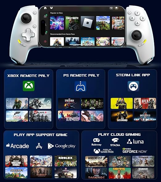 Mobile Gaming Controller for Android and iPhone 17/16/15 Series (USB-C) PS Remote Player Gamepad for PS5/PS4/Xbox/PC with Hall Joysticks/Hall Trigger/3.5mm Audio Jack/Cloud Gaming Controller, Plug & Play - Image 6