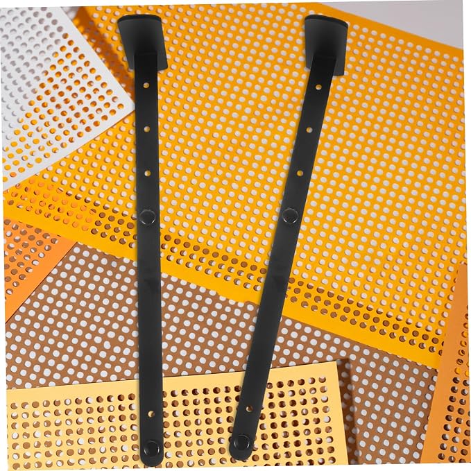 Mikikit 2pcs Height Pegboard Desk Stand Ergonomic Organizer for Office Gaming Accessories Easy Assembly Modern Design - Image 6