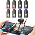 8 Pcs Gaming Finger Sleeves (4 Red + 4 Blue) - Anti-Sweat & Non-Slip Grip for Mobile Gaming - Enhanced Touchscreen Control for Call of Duty: Mobile, Fortnite & Genshin Impact by Unknown