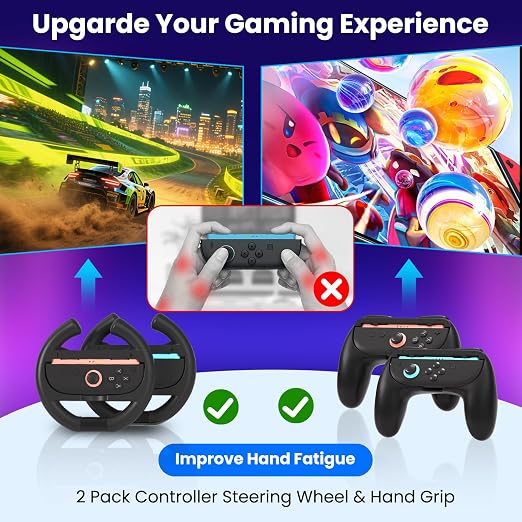 Switch 2 Accessories Bundle, 14-in-1 Kit with Hard Case and Charging Dock - Image 3