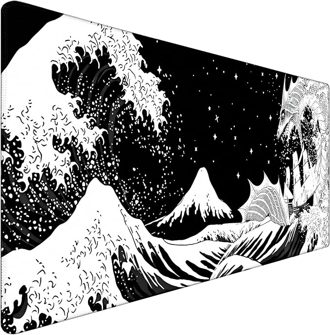 TEDNETGO Extra Large Mouse Pad, Gaming Mouse Pad, Waterproof Extra Large Mousepad with Stitched Edges, Non-Slip Base Keyboard Pad for Gamer, Office & Home, 31.5 x 15.8, Dragon by TEDNETGO