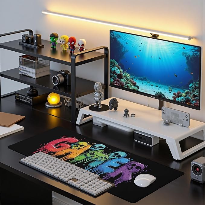 Gaming Mouse Pad Mat XL Extended Large Gaming Desk Pad Mousepad, Vibrant Game Computer Laptop Keyboard and Mouse Mat, Office Desk Decor Mousepad Deskmat with Stitched Edges Mat - Image 7
