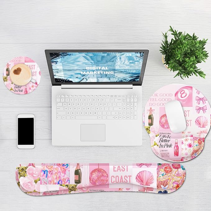 Ergonomic Mouse Pad with Wrist Rest and Keyboard Wrist Rest, Mousepad - Image 6