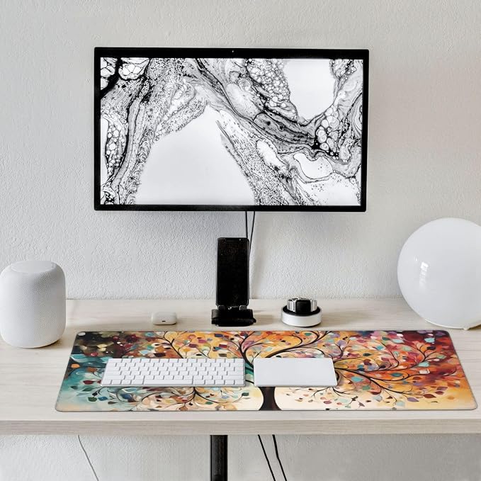 35.4 x 15.7 in, XXL Large Mouse Pad for Desk, Extended Keyboard Mouse Mat for Computer Office, Big Laptop Mouse pad, Gaming Pc-Colorful Leaf Tree - Image 6