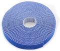 Reusable Fastening Tape Cable Ties 3/4 Inch Double Side Hook Roll (5 Yard, Blue) by SAISN