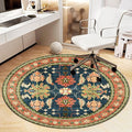 Office Chair Mat for Hardwood Floor, Vintage Computer Gaming Rolling Low Pile Carpet Floor Chair Mat, Anti-Slip Backing Round Desk Rug Floor Mat for Home by Heavyoff