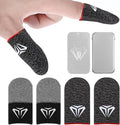 Sibba 4Pcs Mobile Gaming Finger Sleeves Ultra-Thin Carbon Fiber Thumb Sleeves for Mobile Games, Anti-Sweat & Anti-Slip Perfect Touchscreen Glide Gamer Profesionales, Universal with All Devices by Sibba