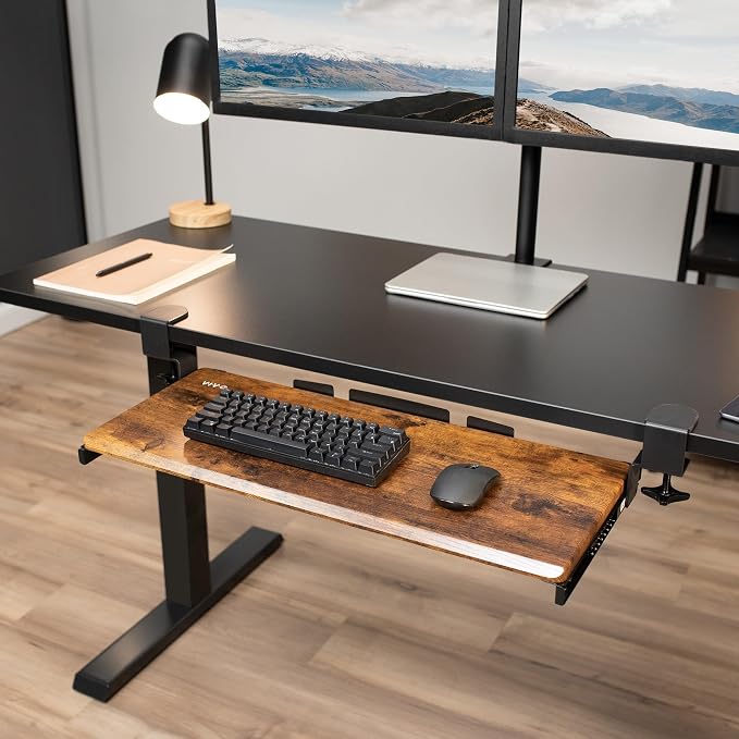 VIVO Vintage Brown Large 27 x 11 in Under Desk Keyboard Tray, MOUNT-KB05N - Image 5