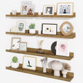 Picture Ledge Shelf, Floating Shelves for Wall Decor, Brown, Set of 6, 30'' by Axeman