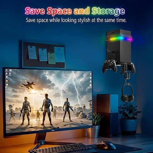 Fosmon Wall Mount for Xbox Series X/S Gaming Console Shelf Kit Stand - Image 6