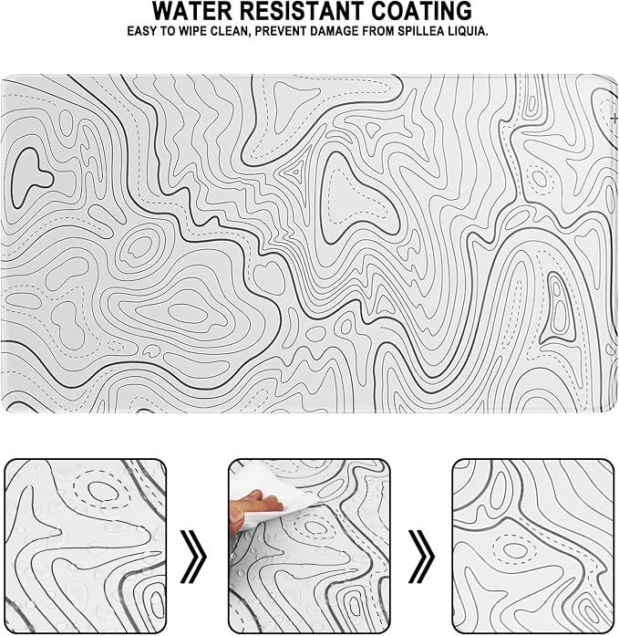 Large Mouse Pad, Water Resist Extra Gaming Large Mousepad with Stitched Edges, 31.5" x 15.7" Non-Slip Rubber Base Office Big Long Keyboard Pad for Office Gamer Home XXL, White - Image 2