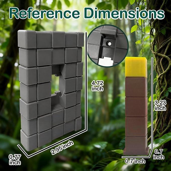 Game Room Light Switch Cover, 1 Toggles Blocks Light Switch Cover, My World Room Decor, 1 Gangs Standard Size for Fans Kids Bedroom Decoration, Yellow stick level - Image 5