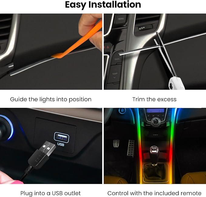 Feit Electric LED Light Strip Color Changing Strip Lights - Dimmable RGB USB with Remote - 5 ft - Image 4