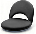 Floor Chair Floor Cushion Folding Padded Gaming Chair Adjustable 5-Position Floor Seat with Back Support for Kids Adult Great for Gaming Reading Meditating (Black) by Ansee