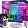 41FT Led Strip Lights,Long Smart Led Light Strips Music Sync 5050 RGB Color Changing Rope Lights,Bluetooth APP/IR Remote/Switch Box Control Led Lights for Bedroom,Home Decoration,Party,Festival by LETIANPAI