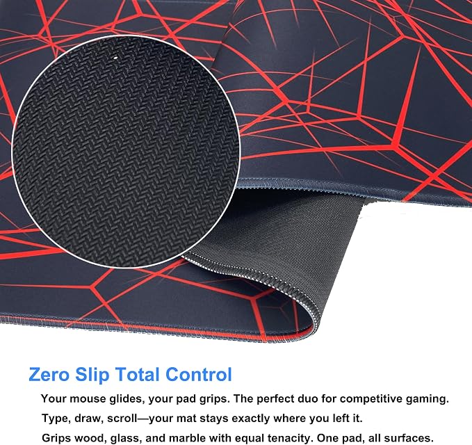Professional Large Mouse Pad,27.5 x 11.8 in Extended Gaming Mouse Pad,Smooth Fabric,Non-Slip Rubber Base,Precision Stitched Edges, for Work,Gaming,Writting & Home-70x30 Hongnet - Image 3