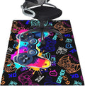 Gaming Chair Mat for Hardwood Floor 48"X 60" Heavy Duty Office Desk Chair Rug for Under Game Rolling Chairs Computer Decor Protect Mats Low Pile Non-Slip Rubber for Carpet & Tile Floor-Game by Wruzbxcn
