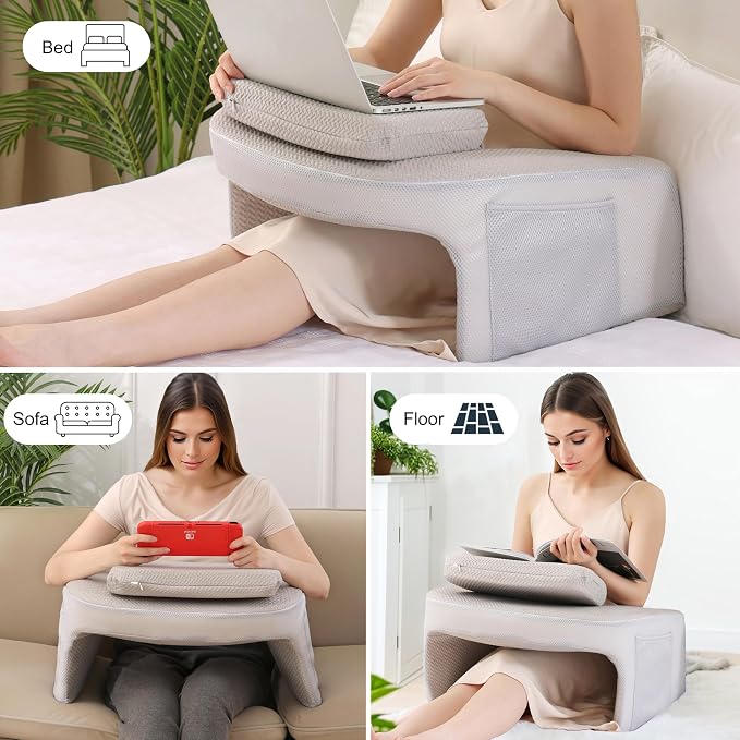 Berklan Lap Gaming Pillow,Reading Pillows for Sitting in Bed - Image 5