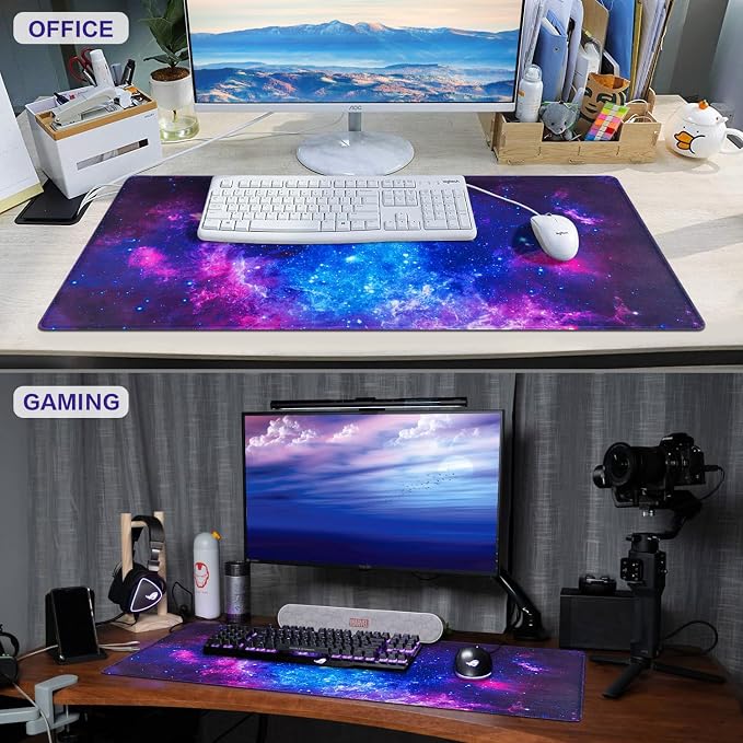 Canjoy Gaming Mouse Pad, 31.5x15.7in Large Mouse Pads for Desk Keyboard Pad | Desk Mat for Keyboard and Mouse Computer Big Full Size Desk Pad with Non-Slip Rubber Base and Stitched Edge for Home Office - Image 7