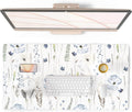 QiyI PU Leather Large Mouse Pad, Office Decor, 31.5" x 15.7", Blue Flowers | Desk Décor Accessories, Extended Size, Waterproof & Easy to Clean, Smooth Surface, Non Slip Desk Organization by QIYI