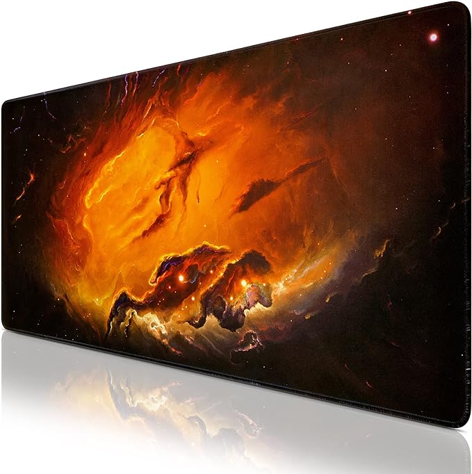 Canjoy Gaming Mouse Pad, 31.5x15.7in Large Mouse Pads for Desk Keyboard Pad | Desk Mat for Keyboard and Mouse Computer Big Full Size Desk Pad with Non-Slip Rubber Base and Stitched Edge for Home Office by Canjoy