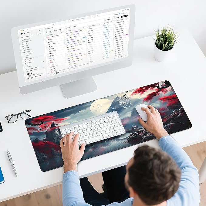 Gaming Mouse Pad - (31.5"×11.8") Japanese Anime Large Mouse Pads for Desk - Desk Mat for Keyboard and Mouse with Non-Slip Base, Desks Pad Matfor Game/Office & Home - Image 6