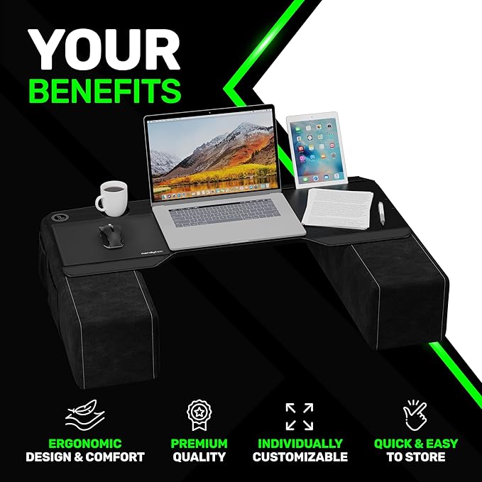 Couchmaster CYBOSS, Extra Wide Laptop Stand for Couch and Bed, Ergonomic Design with Cushions, Lap Desk for Notebooks up to 18 Inches, You are The Big Boss! The CYBOSS! - Image 3