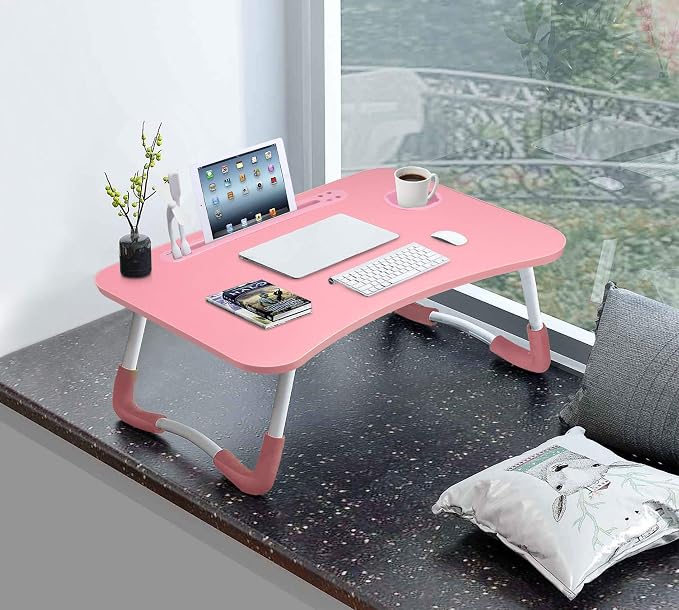 Slendor Foldable Lap Desk with Cup Holder for Bed, Couch, Floor - Image 5