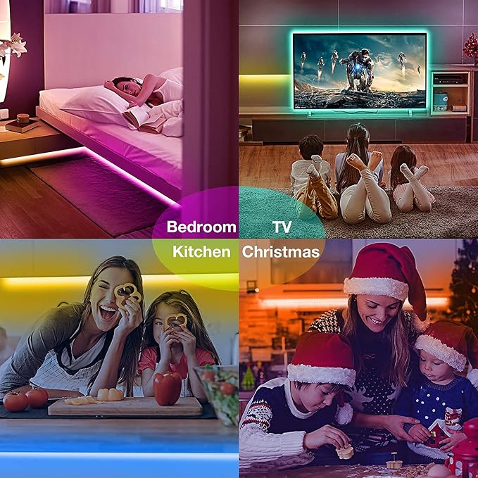 KIKO 2x16.4Ft (32.8Ft) Battery Powered Led Strip Lights - Image 2