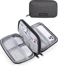 BAGSMART Electronics Travel Organizer for Cords, Zipper Pouch, Black by BAGSMART