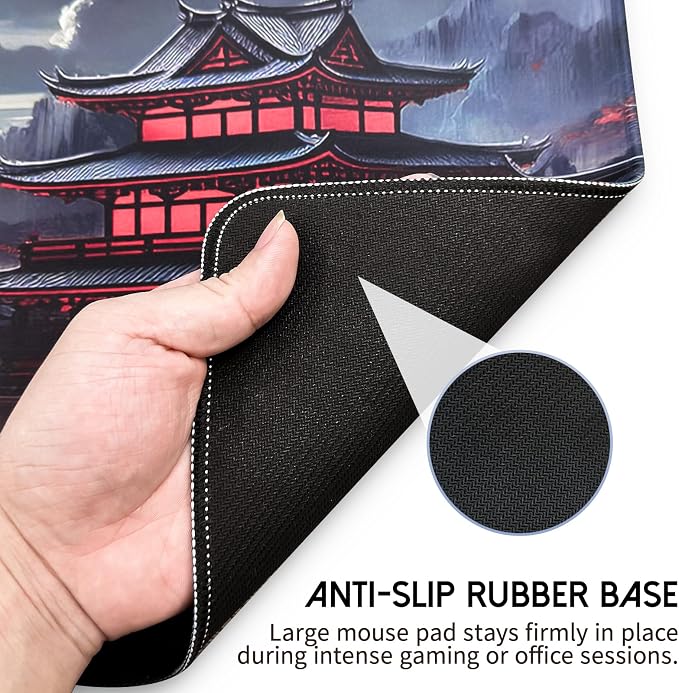 FreeNook Mouse Pad Gaming Mousepad,Large Mousepads for Keyboard and Mouse with Non-Slip Rubber Base,Suitable for School,Office,Home,31.5 x 11.8 Inch - Image 4