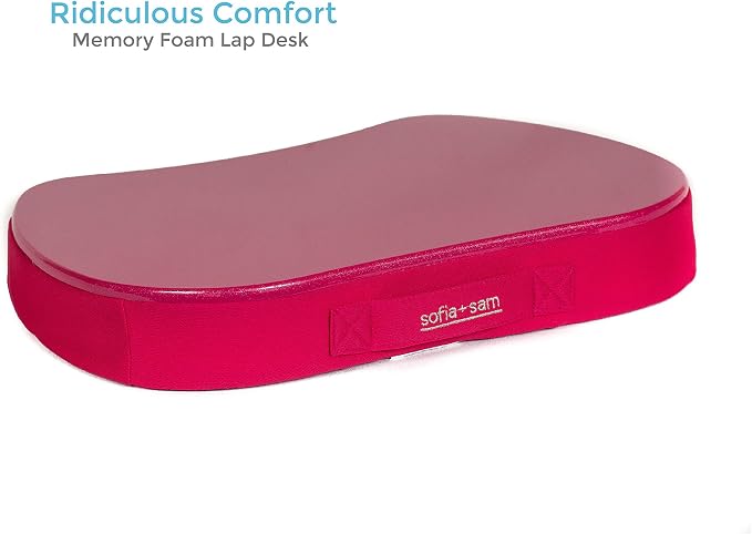 Sofia + Sam Mini Memory Foam Lap Desk Color: Pink - Image 3