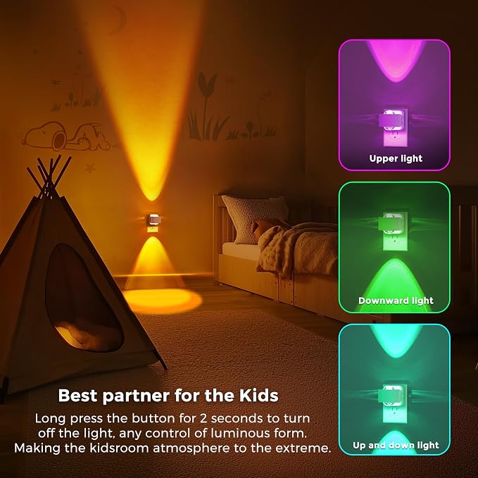 L LOHAS LED Night Light, Color Changing Night Lights Plug into Wall RGB - Image 6