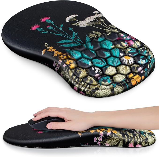 Canjoy Mouse Pad with Wrist Rest, Ergonomic Wrist Support with Massage by Canjoy