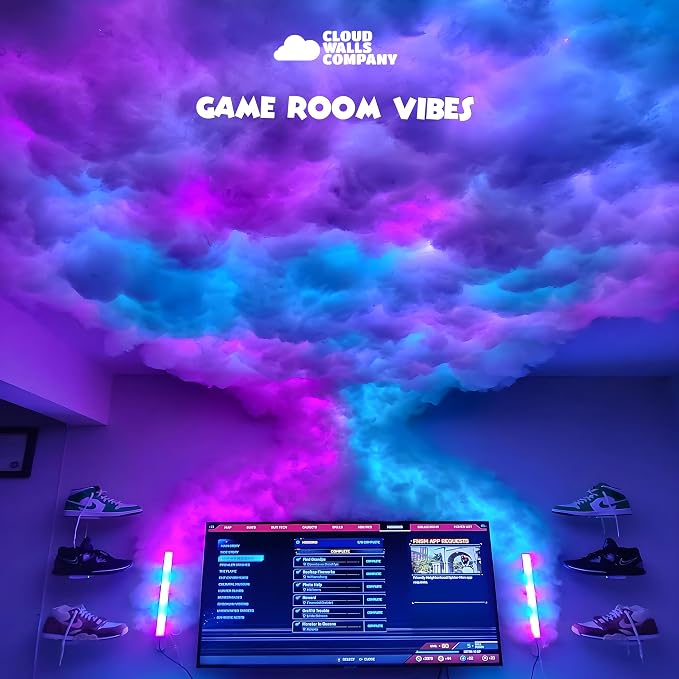 Cloud Light Ceiling Panels & LED Lights – Peel-and-Stick, 32.8 ft LED Strips, Alexa-Enabled, Aesthetic Room Decor for Bedrooms, Dorms, Gaming Rooms, Home Theater, Content Creators, AirBNB Décor - Image 5
