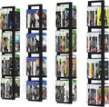 You Have Space Black Floating Shelves for Wall, 34 Inch Video Games, CD, DVD Storage Shelves, Metal Cube Storage Shelf Set of 4 by YouHaveSpace