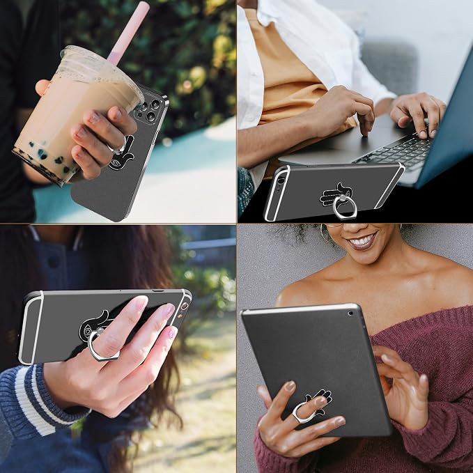 TACOMEGE Hand Phone Grip Holder, Evil Eye Phone Ring Stand Compatible with Smartphone, Tablet, E-Reader, Etc (PHGR-BK) - Image 6