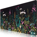 iCasso Desk Mat, Large Desk Mouse Pad for Desk,Home Office - Green Weeds | Desk Protector,Cottagecore Mouse Pad for Women with Smooth Lycra, Water-resistant, Non-slip Rubber Base and Stitched Edges by iCasso