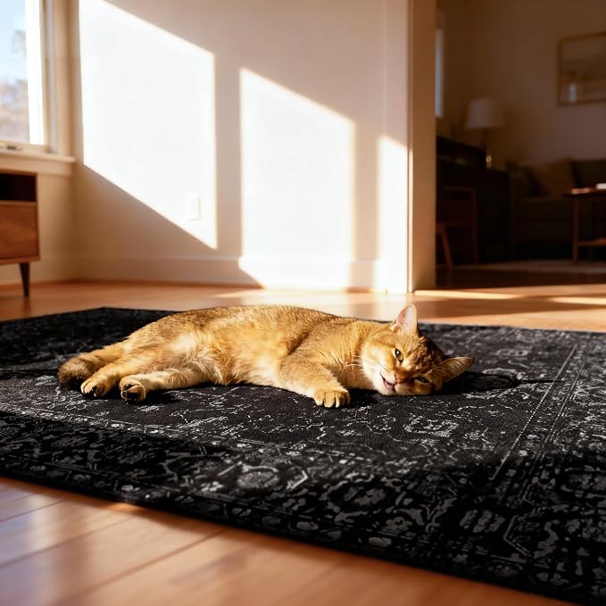 Office Chair Mat for Hardwood Floor, 36"x48" Desk Chair Mat for Home Office, Non-Slip Under Desk Mat for Rolling Chair,Washable Chair Rugs for Gaming Chairs-Black - Image 8